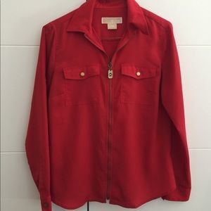 Michael kors red blouse